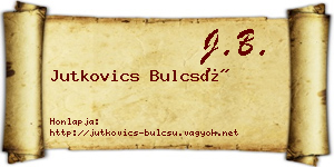 Jutkovics Bulcsú névjegykártya